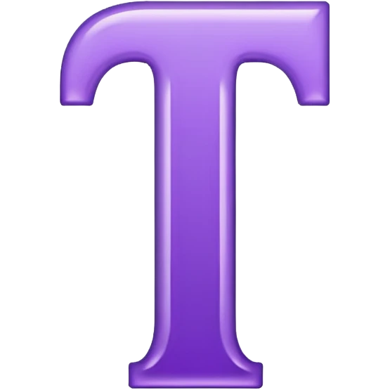 purple letter T emoji