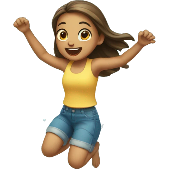 girl fish  jumping out of water emoji