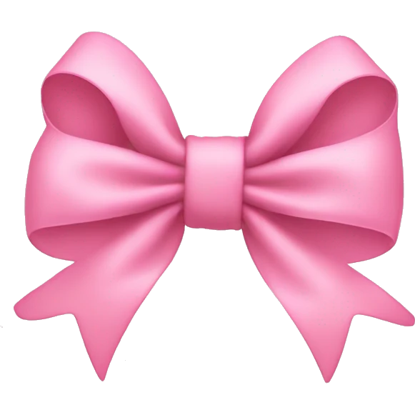 Baby pink bow emoji