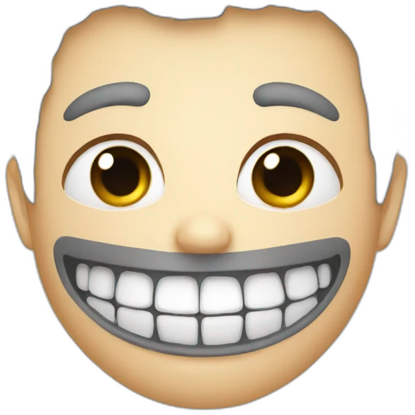 Grey teeth emoji