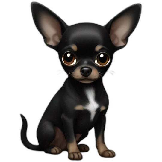 All Black Chihuahua black black emoji