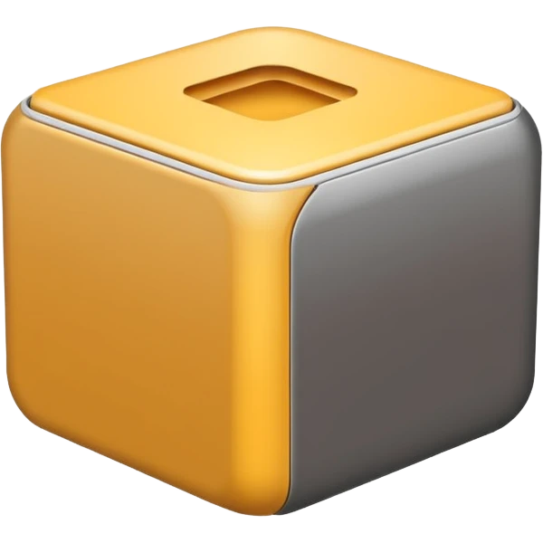  modern software box. Smooth 3D form, rounded edges, soft realistic lighting, minimalist design, no text or logos, neutral background. Rendered in the same realistic style as official Apple emojis (like the toolbox or laptop emoji). emoji
