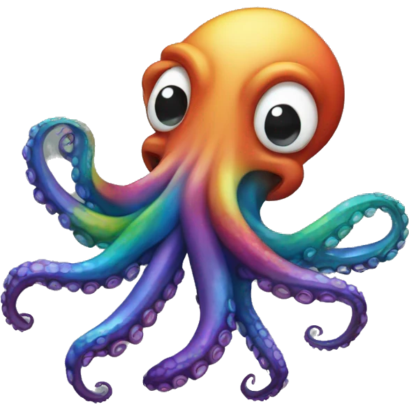 Rainbow octopus  emoji