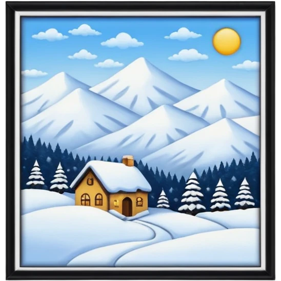thumbnail picture mac os, painting on wall, snow emoji