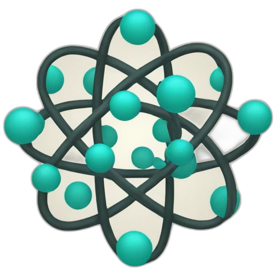 log of DNa tranforming in logo of ATOM emoji