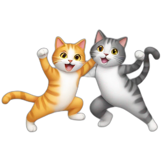 cat-and-cat-are-dancing emoji