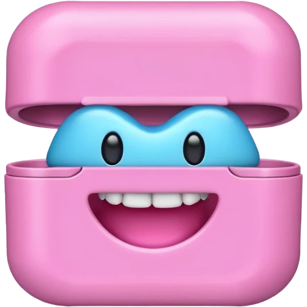 dental retainer case closed, cute emoji style emoji