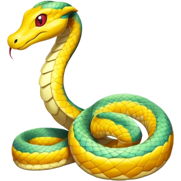 Colorful Seviper-Dragonair-snake-hybrid, full body, emoji