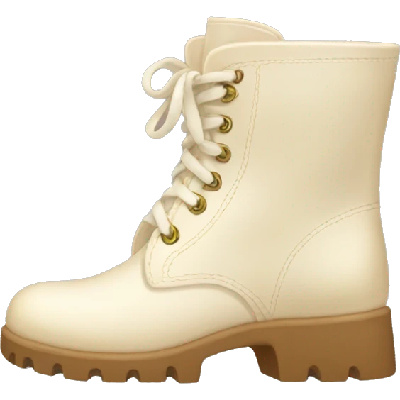 Cream colored boots emoji