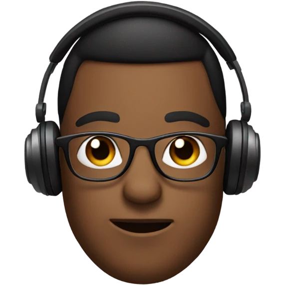 Me with headphones and glasses  emoji