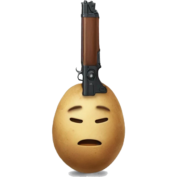 gun potato emoji