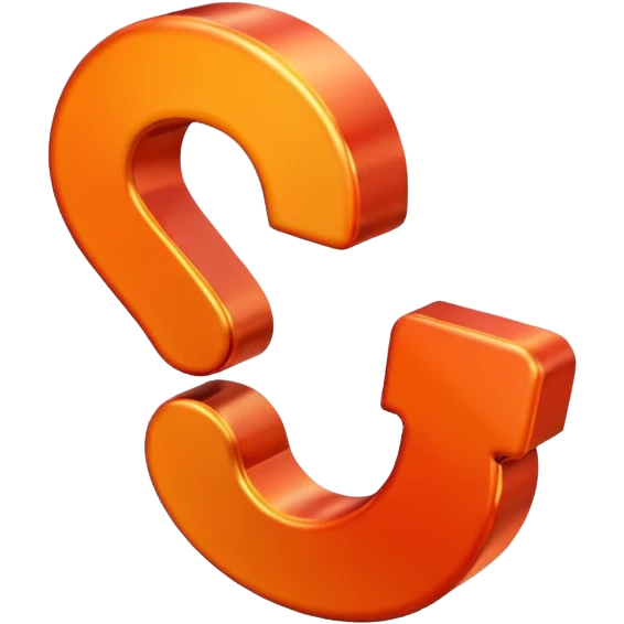 red-and-orange colored question mark emoji