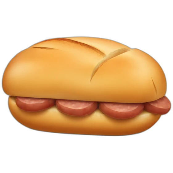 bread roll with sausage emoji