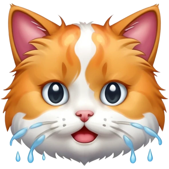 Cat crying  emoji