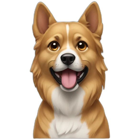 Chat sur chien emoji