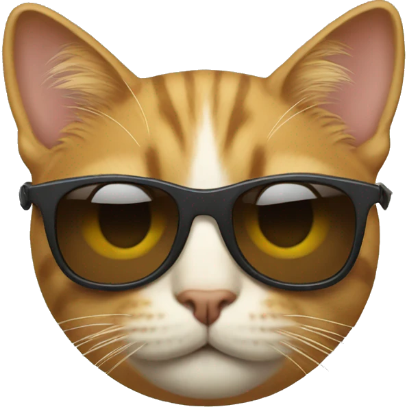 Cat with sunglasses emoji
