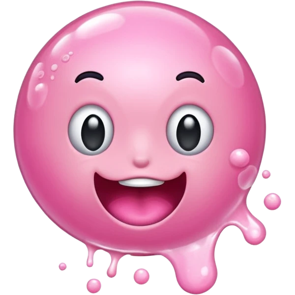 chewed bubble gum splash emoji