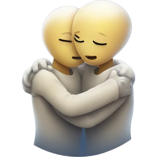 two light beings hugging  emoji