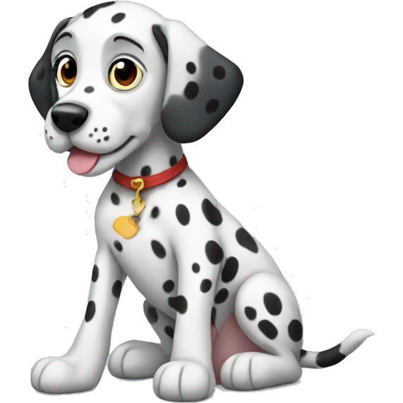 Dalmatian puppy sitting emoji