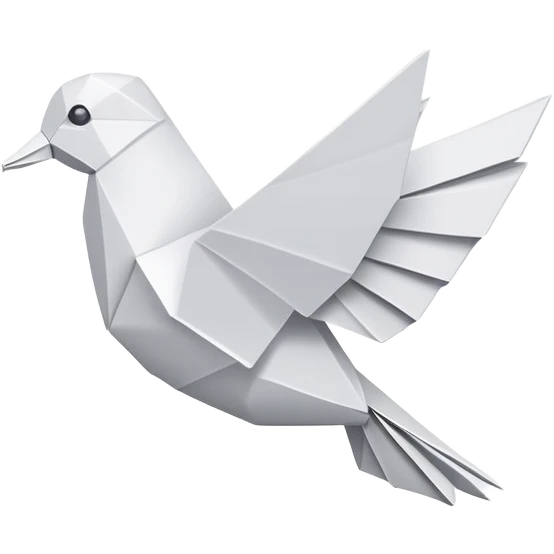 Dove origami minimalist  emoji