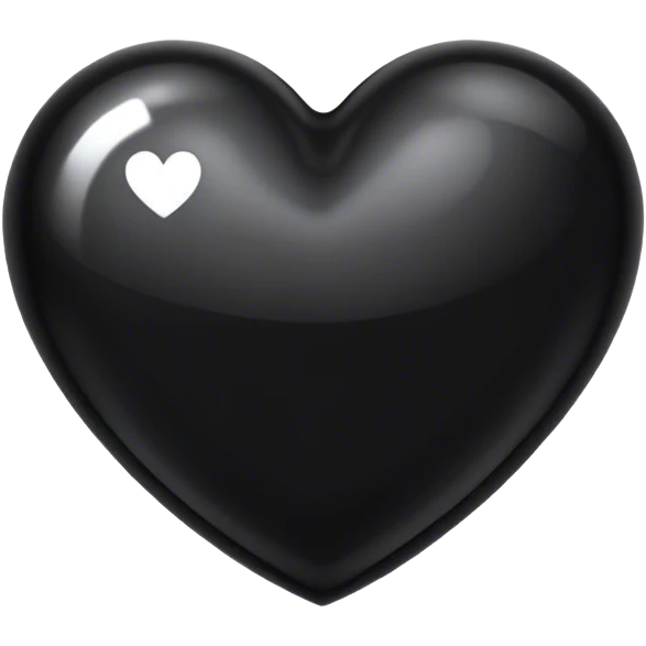 Black shining heart  emoji