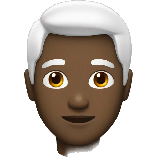 black with white hair emoji