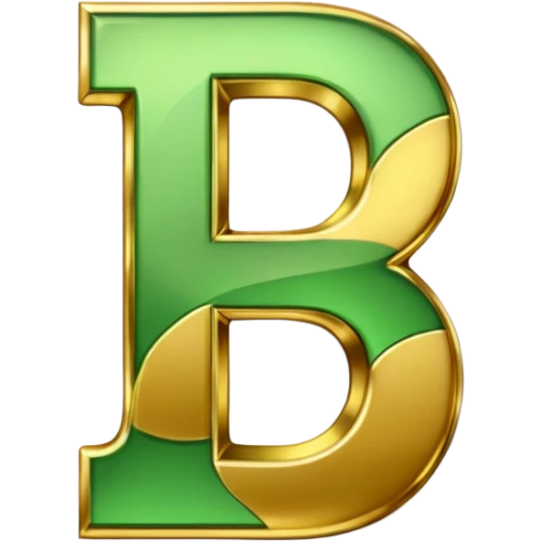 number 7 in golden and green shadows emoji