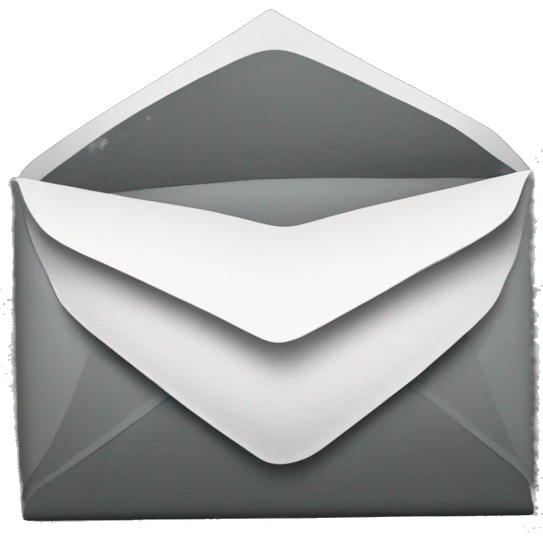 Envelope Dark and wihite in size 50x50px emoji