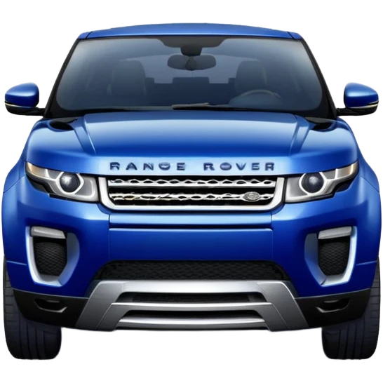 Range Rover Evoque front  view dark blue color  emoji