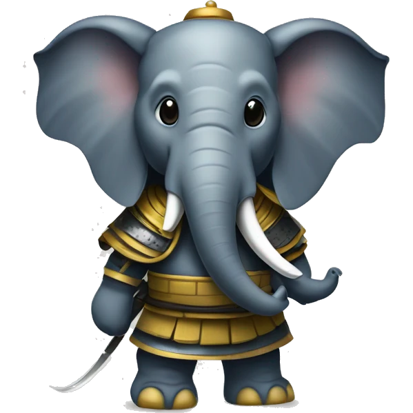 Éléphant samouraï  emoji