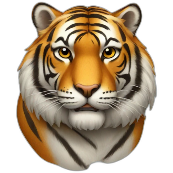 Tiger in king emoji