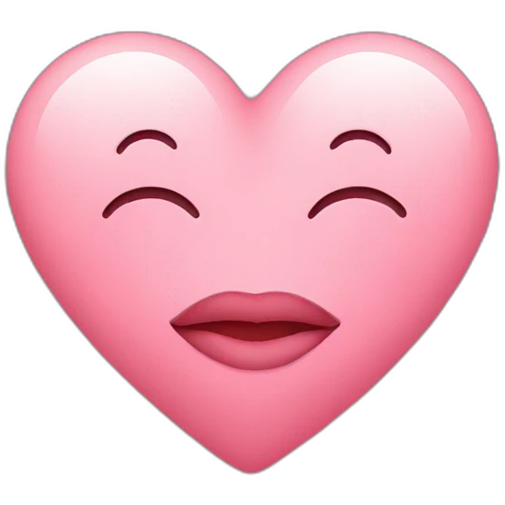 A Heart kissing emoji