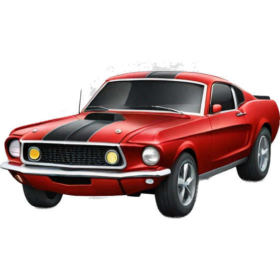 Car red mustang  emoji