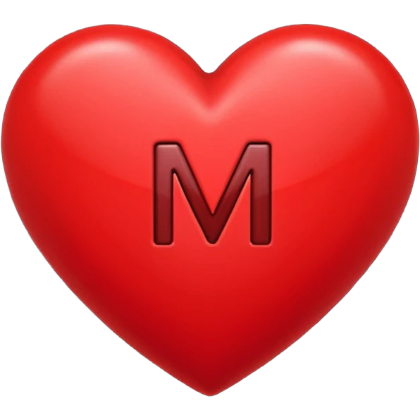 Corazón con la letra m  emoji