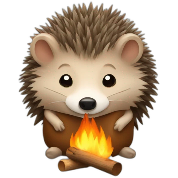 campfire hedgehog emoji