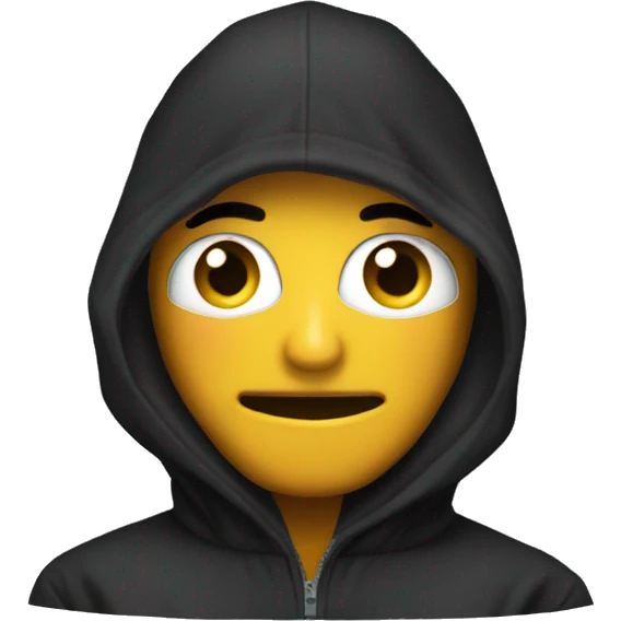 Cagoule noir emoji