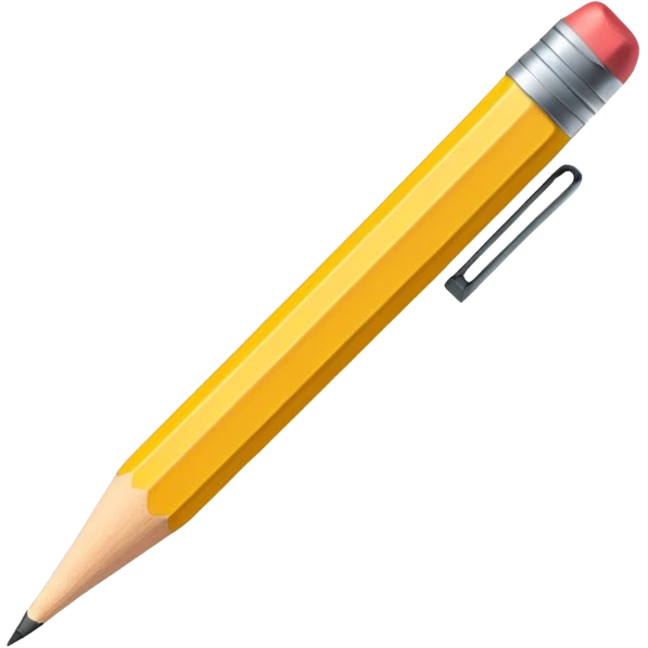 yellow pencil with sharpened point emoji