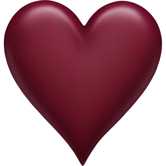 burgundy heart emoji