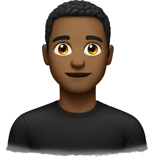 male in black shirt portrait emoji