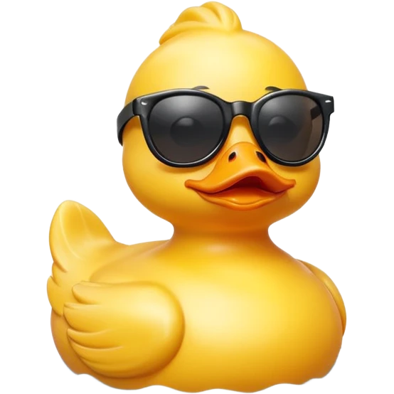 Rubber duck with sunglasses  emoji