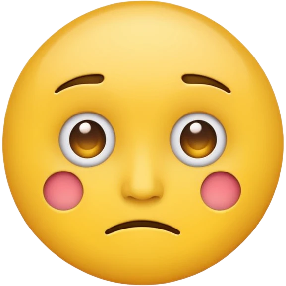iPhone yellow circle face emoji doing a side eye  emoji