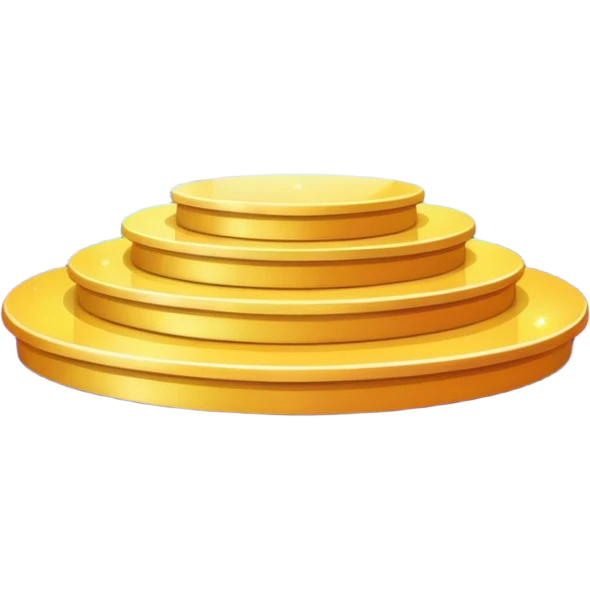 A spotlight-lit platform with glittery floor decorations. emoji