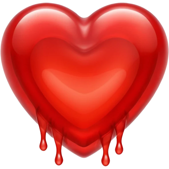 3d jelly shape heart emoji