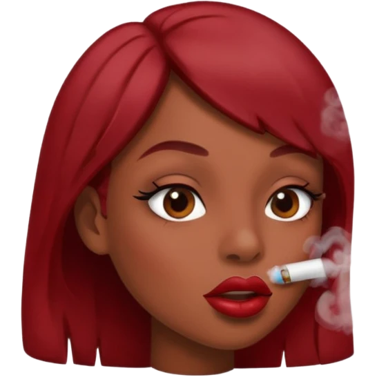 lips blowing smoke emoji