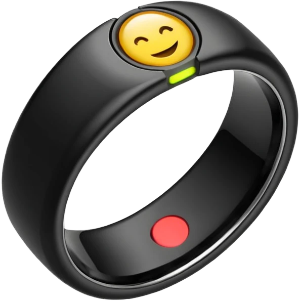 oura biometric ring as an emoji but shaped like an O emoji