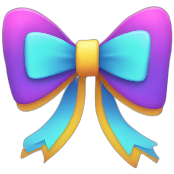 Neon light bow emoji