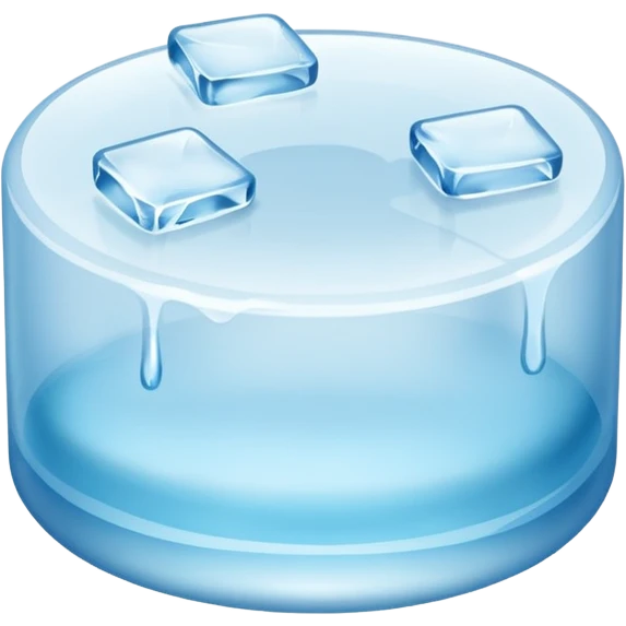 just one circle ice cube emoji
