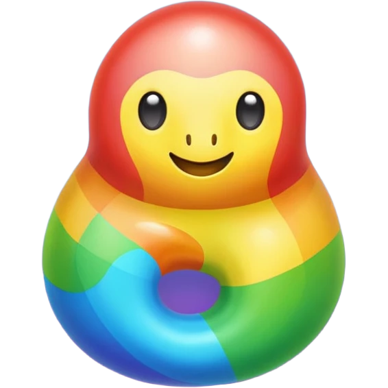 Shiny raindbow Duolingo emoji