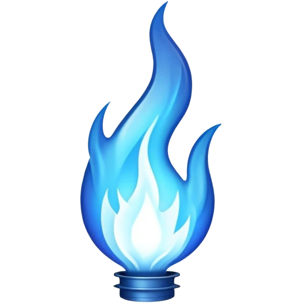 Blue flame emoji