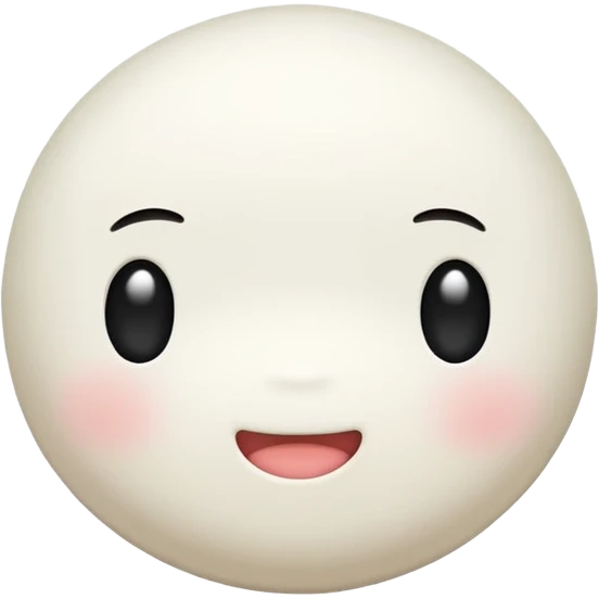 white mochi without face emoji